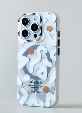 Gitchy Pitchy Graffiti Matte Wireless Charging iPhone Cover