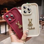 Cuteness Overflow 3D Metallic Teddy Soft iPhone Cover