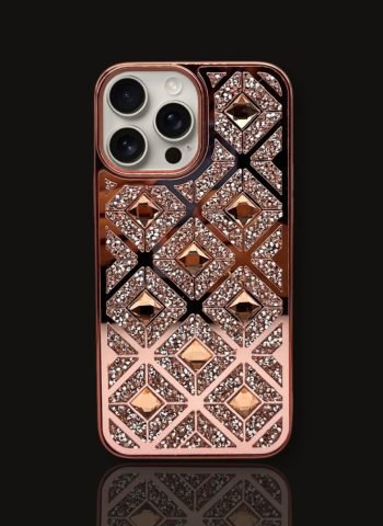 Young Forever Mirror Finish Diamond-Patterned iPhone Case for woman