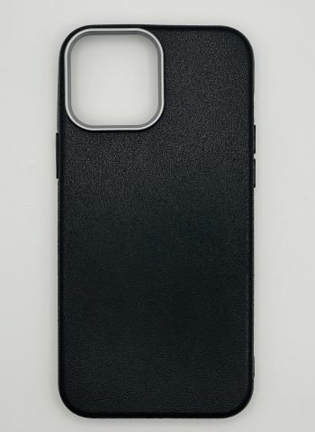 Stone Touch iPhone Case – Leather Texture, Silicone Grip, Solid Color