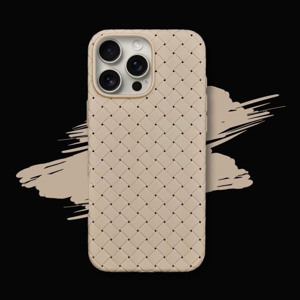 Woven Pattern iPhone Case in Light Desert Color in Pakistan
